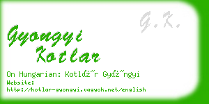 gyongyi kotlar business card